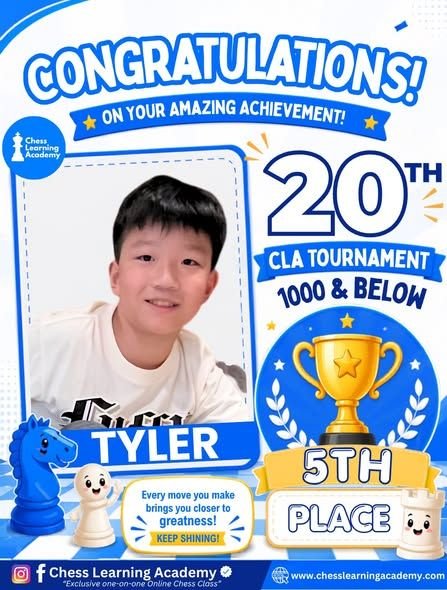 20th CLA Online Chess Tournament Results — image 5