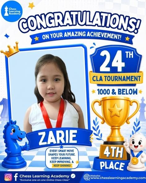 24th CLA Online Chess Tournament Results — 1001 and Above & 1000 Below — image 4