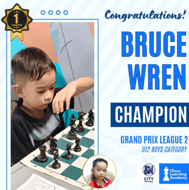 6-year-old Bruce Wren wins Under-12 category at SM City Rosario chess tournament