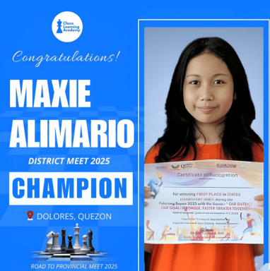 Maxie Alimario District Meet 2025 Champion