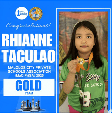 Congrats Rhianne Taculao - Gold Medalist at MaCiPriSA 2025