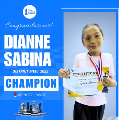 Dianne Sabina Crowned Champion at Mendez District Meet 2025